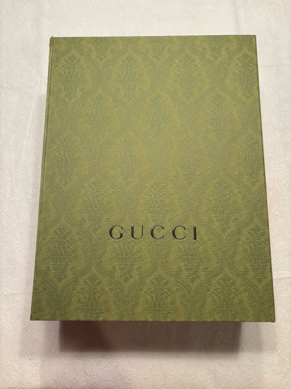 Gucci Olive Green Embossed Designer Box